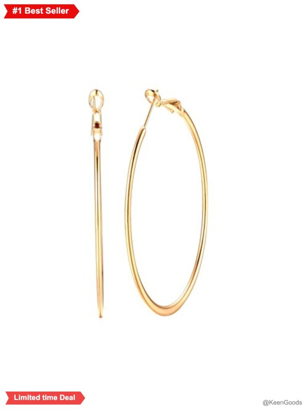 70mm Large Hoop Earrings Stainless Steel Round Circle Huggie Hoops Women